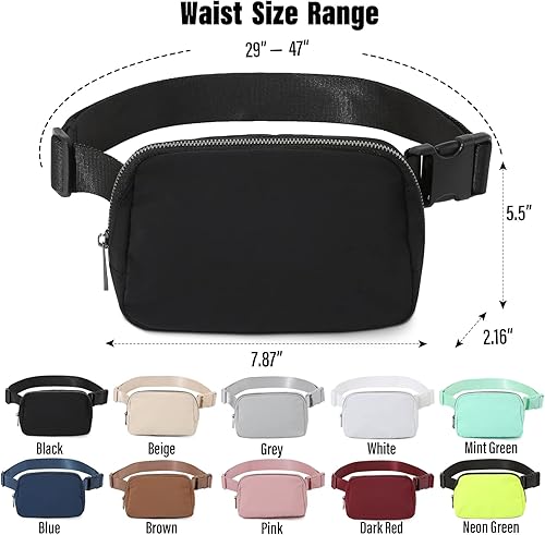 Miniatura 6 de TOBVZOO Riñoneras unisex a la moda, resistente al agua, correa ajustable, 1 compartimento principal, 3 ranuras de malla, 1 bolsillo trasero con