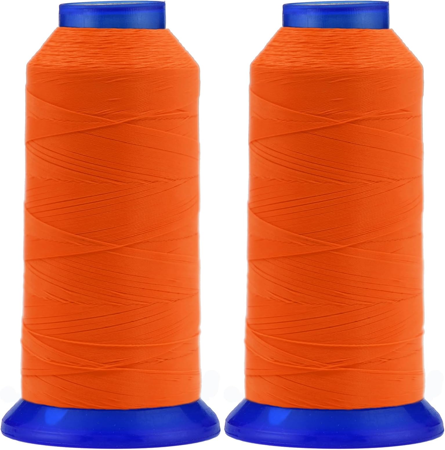 Selric [3000 Yards / 30 Colors Available] Pack of 2 UV Resistant High Strength Polyester Thread #69 T70 Size 210D/3 for Upholstery, Outdoor Market, Drapery, Beading, Purses, Leather (Neon Orange)