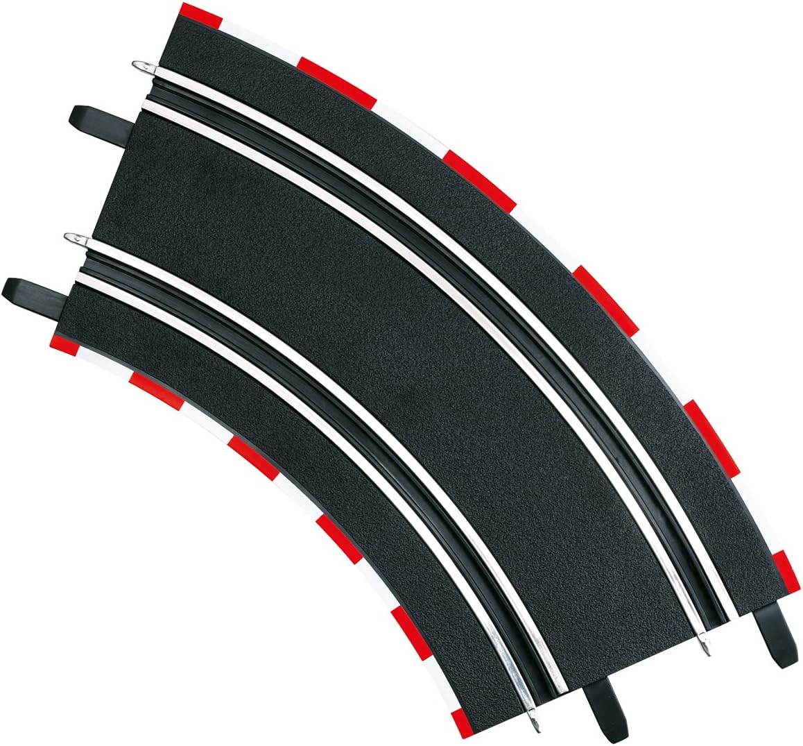 Uр Tо 40% оƒƒ Carrera 61617 2/45 Curve Track Section Part for Use with GO!!! and Digital 143 - Pack of 4