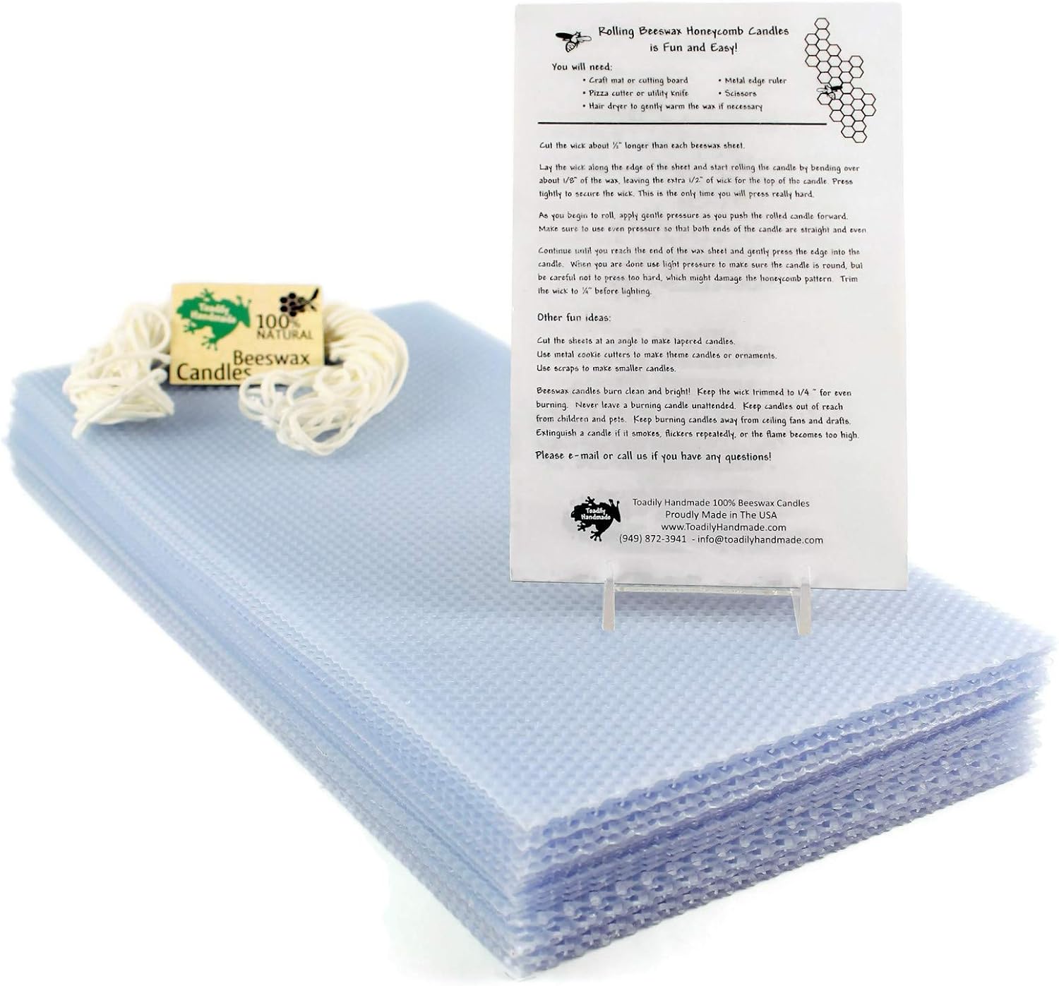 Make Your Own Beeswax Candle Kit 20 Full Size 100