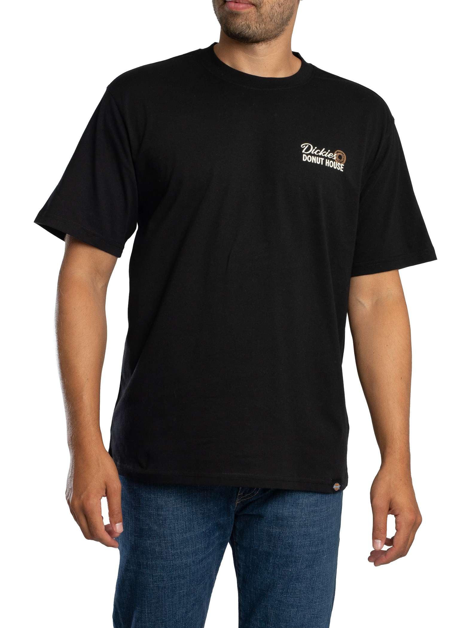 Dickies Men' Black Doughnut T-Shirt in Size S, Sports Direct