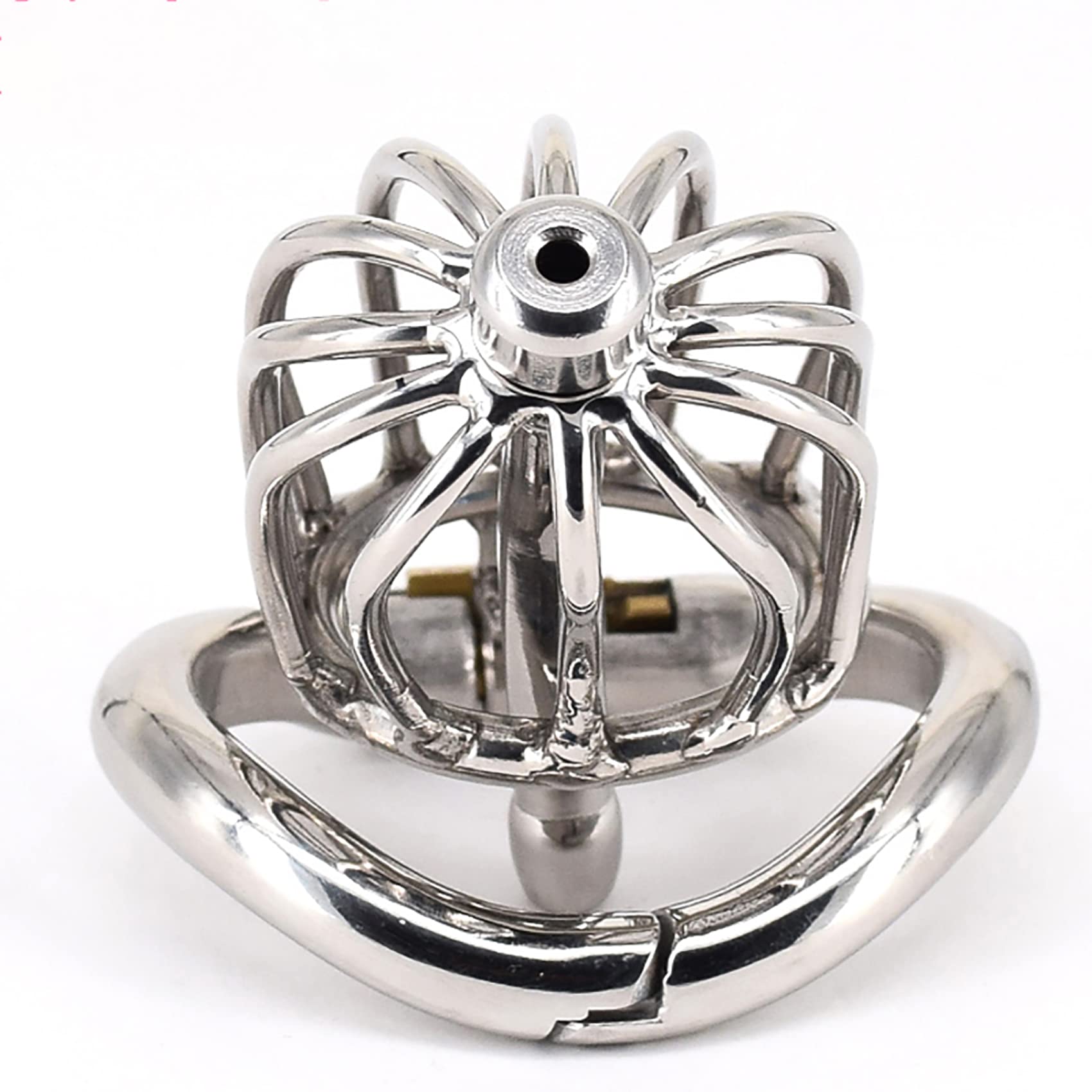 Klein 3D Peniskäfig Atmungsaktiv Edelstahl Keuschheitskäfig Herren Mit Hohler Harnröhren Dilator Und Verstellbar 3.0 Cockringe SM Keuschheitsgürtel Sex Toys Für Männer,Silber,57mm