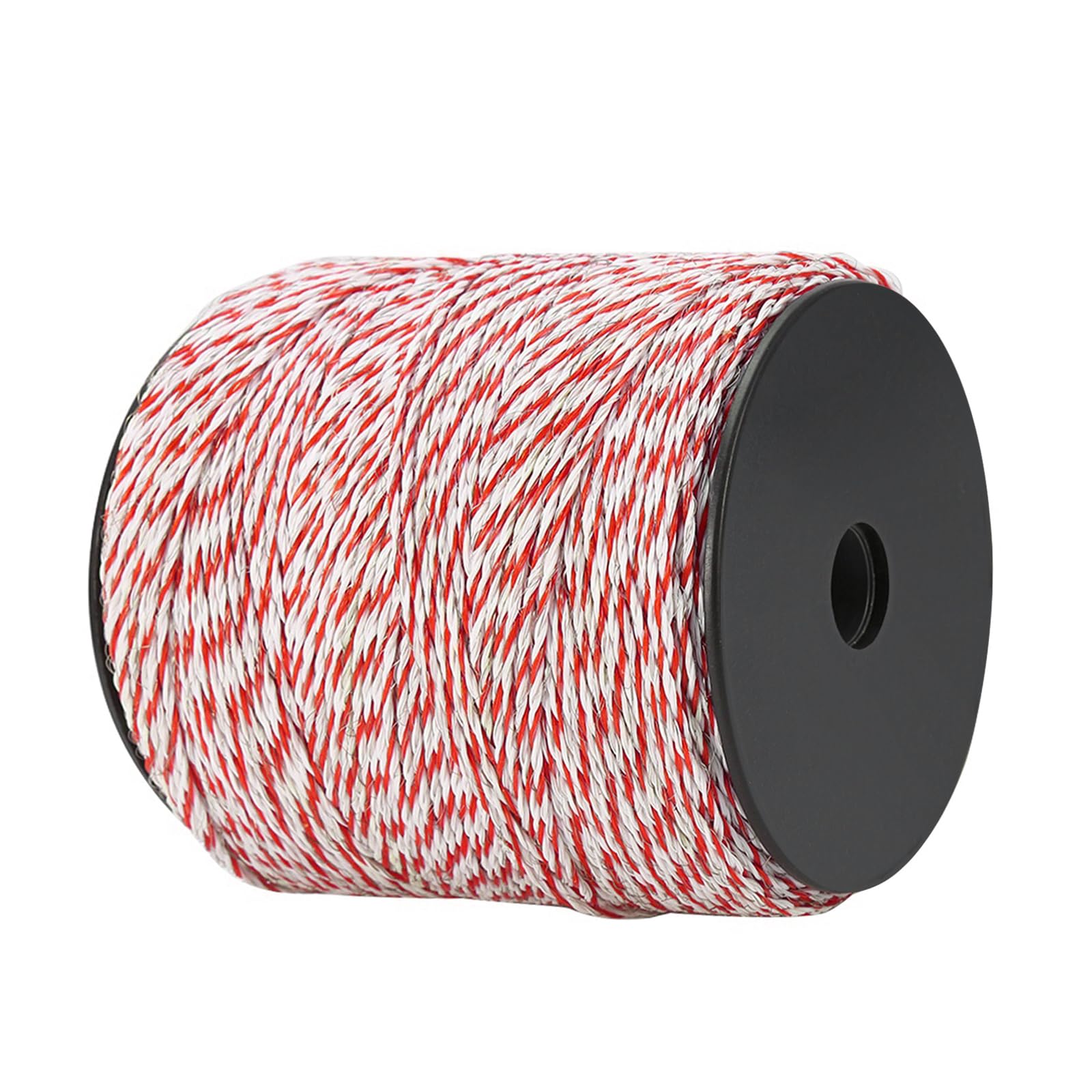 Hilo Pastor Eléctrico 1000m x 3mm, Cinta 9 Conductores Acero Inoxidable, Cuerda para Cerca Eléctrica, Cable Valla Eléctrica para Vacas, Caballos, Ovejas, Rojo y Blanco