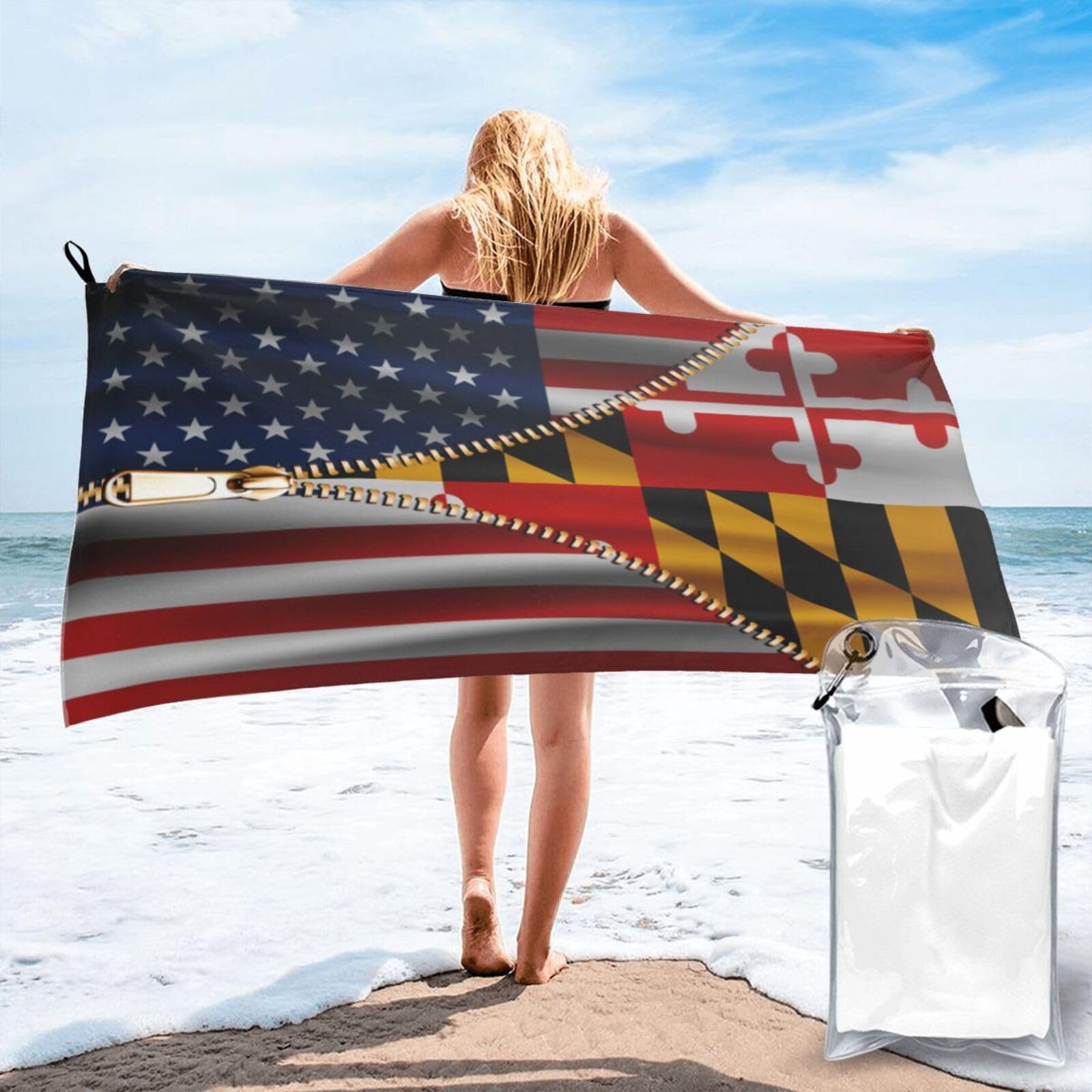 Serviette de plage légère anti sable pour voyage et natation