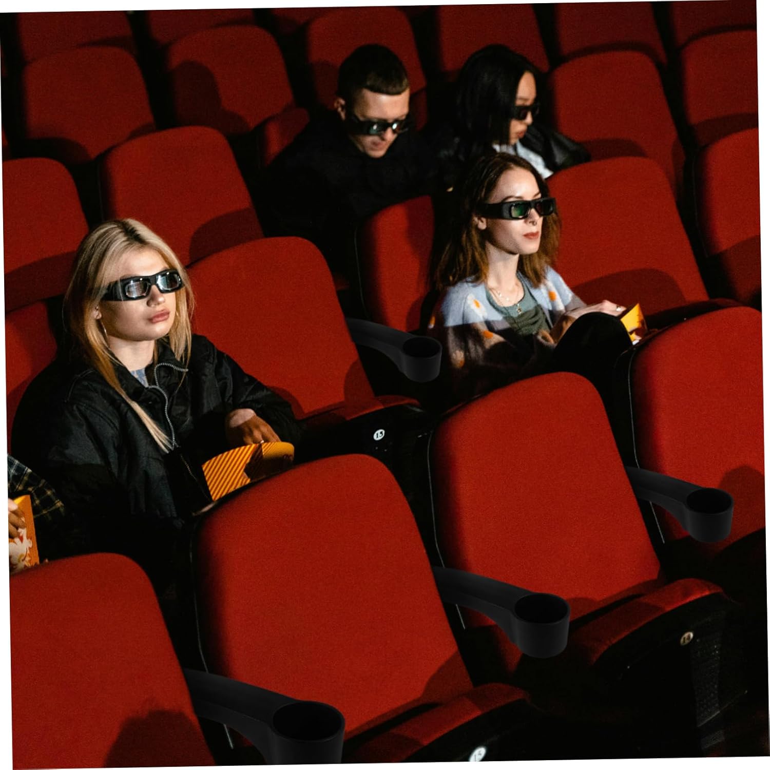 PRETYZOOM Replacement Armrests for Theater Chairs Cup Holder Plastic Chair Armrests Arm Rest Pad