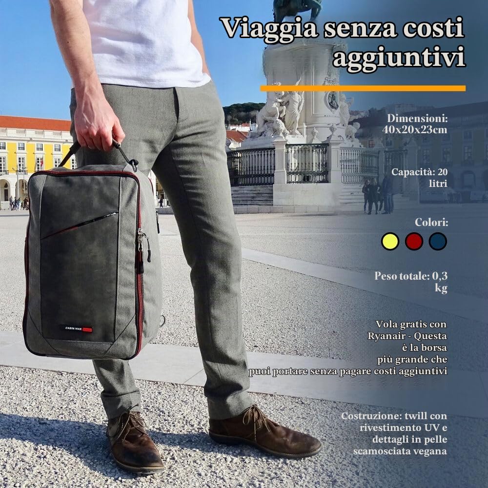Cabin Max Manhattan Stowaway abschließbarer Backpack mit Organisationsfach und nützlichem Tablet Fach