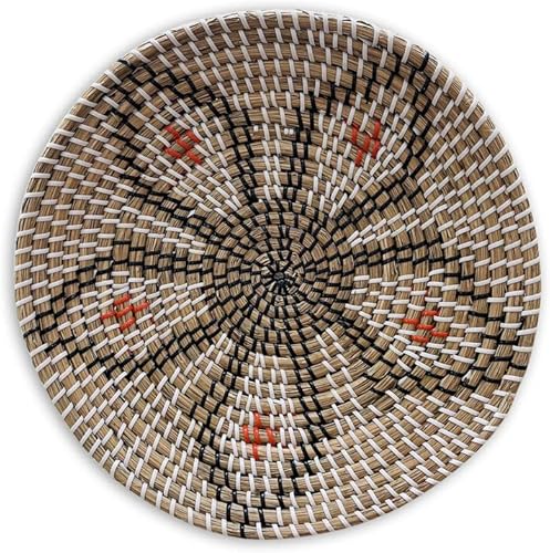 Placa colgante de pared de 13.8 in, cesta colgante de pared, cesta de cocina colgante, decoración de cesta de pared, decoración de pared africana,