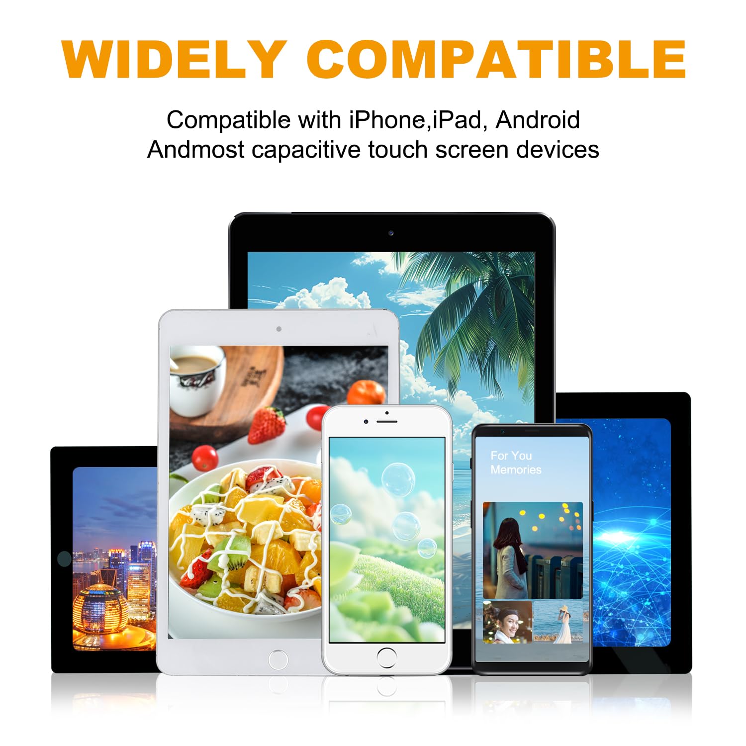 Pennino capacitivo 2 in 1 per touch screen, ad alta precisione e sensibilità, adatto per iPad/iPhone/Samsung/smartphone Android e tablet, compatibile con tutti i touch screen