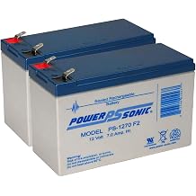 12V, 7Ah, AGM, F2 Terminal, Replacement Battery Compatible with Metro Electric Scooter - 2 Pack