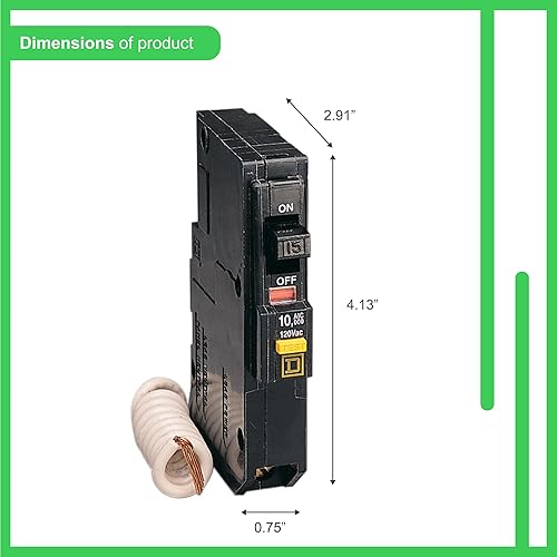 Miniatura 3 de Cuadrado D - QO115GFICP QO Qwik-Gard 15 Amp - Disyuntor GFCI de un solo polo