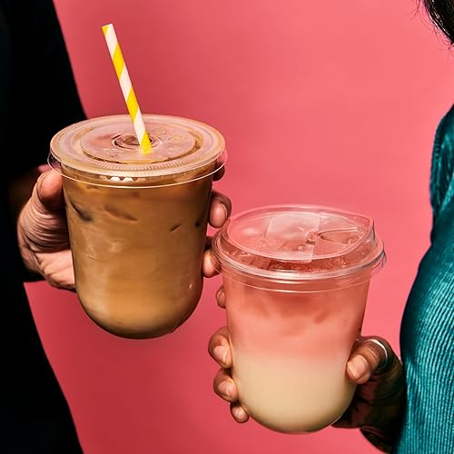 Miniatura 6 de TOSSWARE NATURAL Arc - Vasos fríos transparentes a base de plantas, 12 onzas, alternativa de plástico para fiestas, despedidas de soltera, bodas,