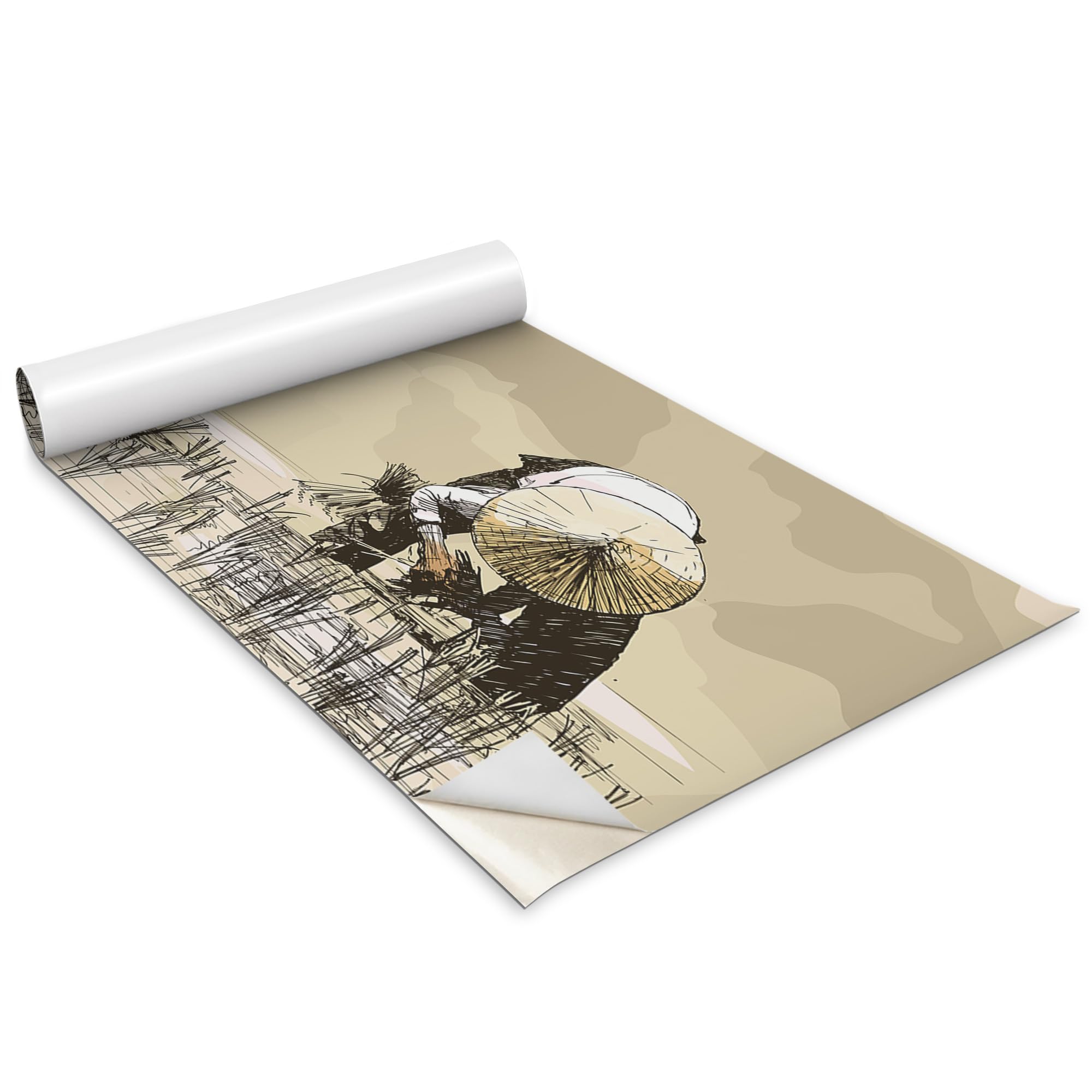 Papel pintado mate para muebles y cocina Wallfluent adhesivo decorativo de 100x50 cm