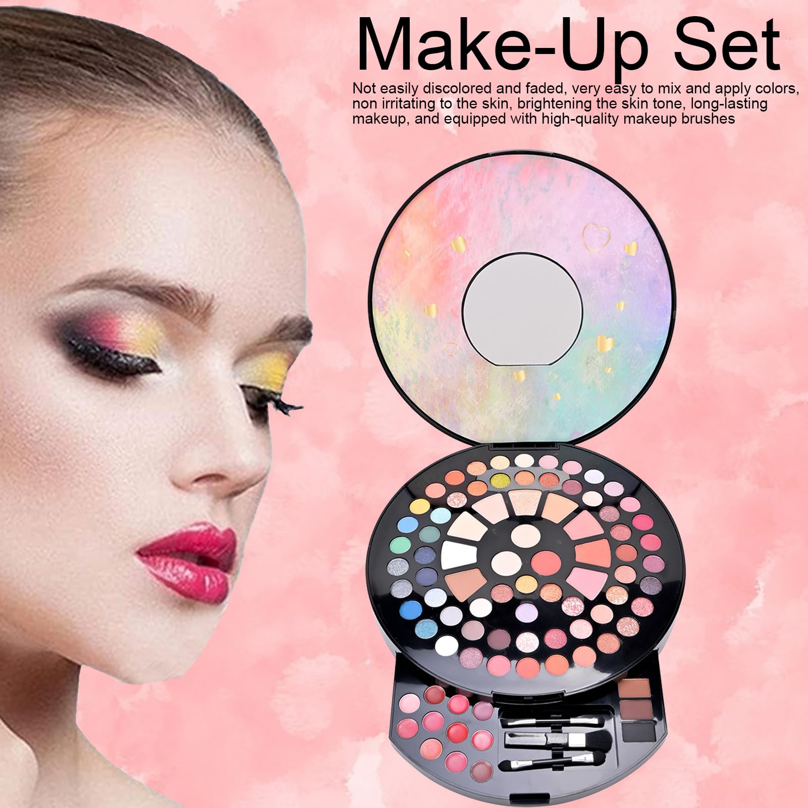 Palette di Ombretti,Kit Contorno E Fondotinta - 86 Colori Con Pennello E Blush Viso - Per Donne Ragazze Madri Festival Di Bellezza Feste Eventi Formali Performance Sul Palco Halloween
