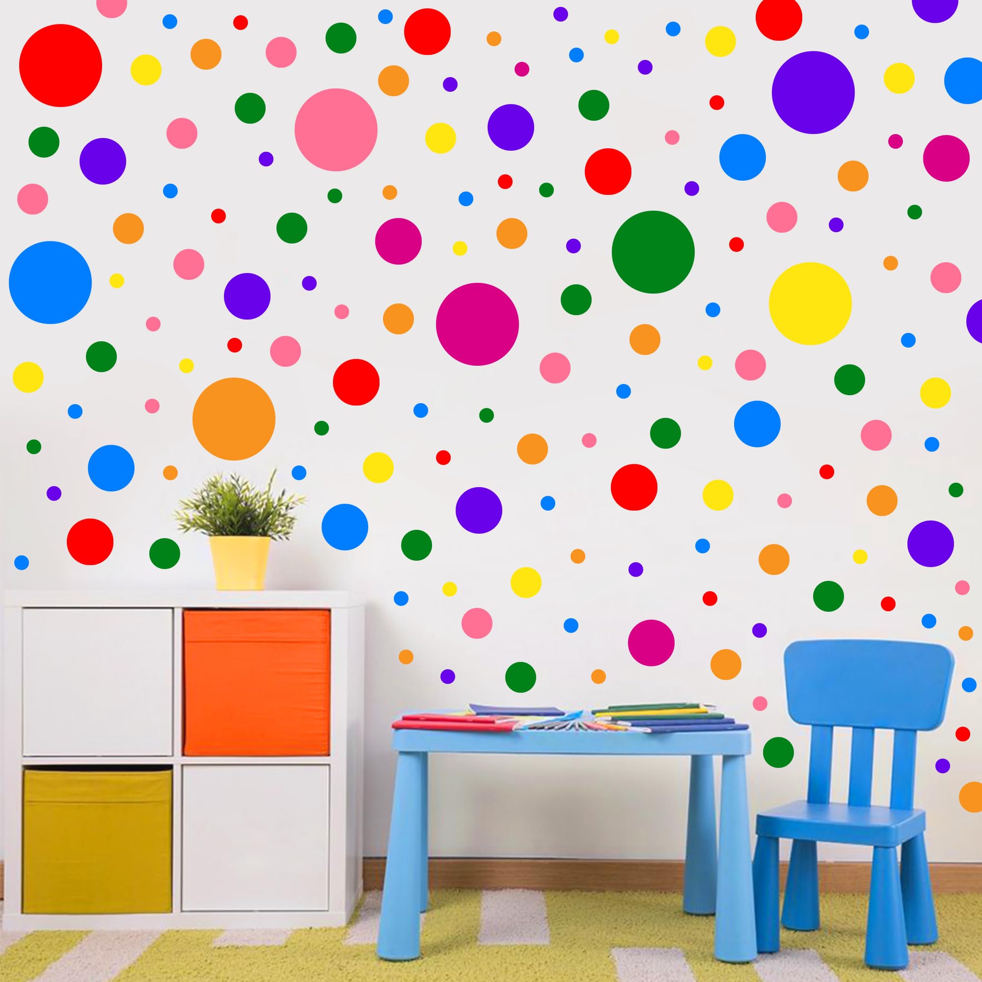Aomaic 1240 Stück Wandtattoo Punkte Kinderzimmer Wandsticker Deko Mädchen Junge Babyzimmer Klebepunkte für Wohnzimmer Nursery Decoration