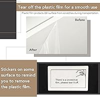 Vista 8 de Mesa de centro LED blanca moderna para sala de estar, mesa de té minimalista de alto brillo con luces LED de 16 colores enchufables, color blanco