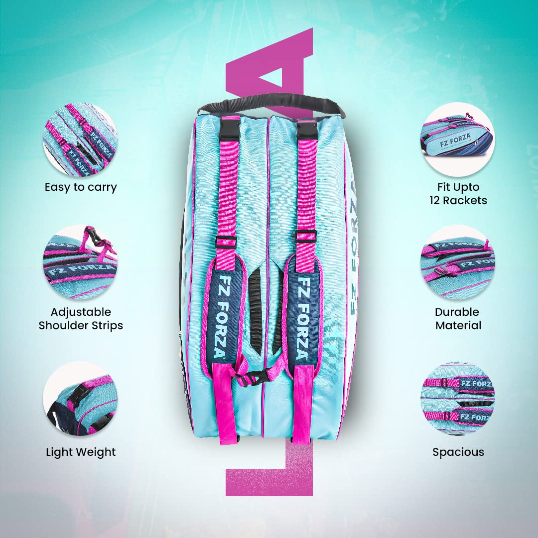 Buy FZ Forza Linada Racket Bag for Badminton,Scuba Blue, 12PCs Bag