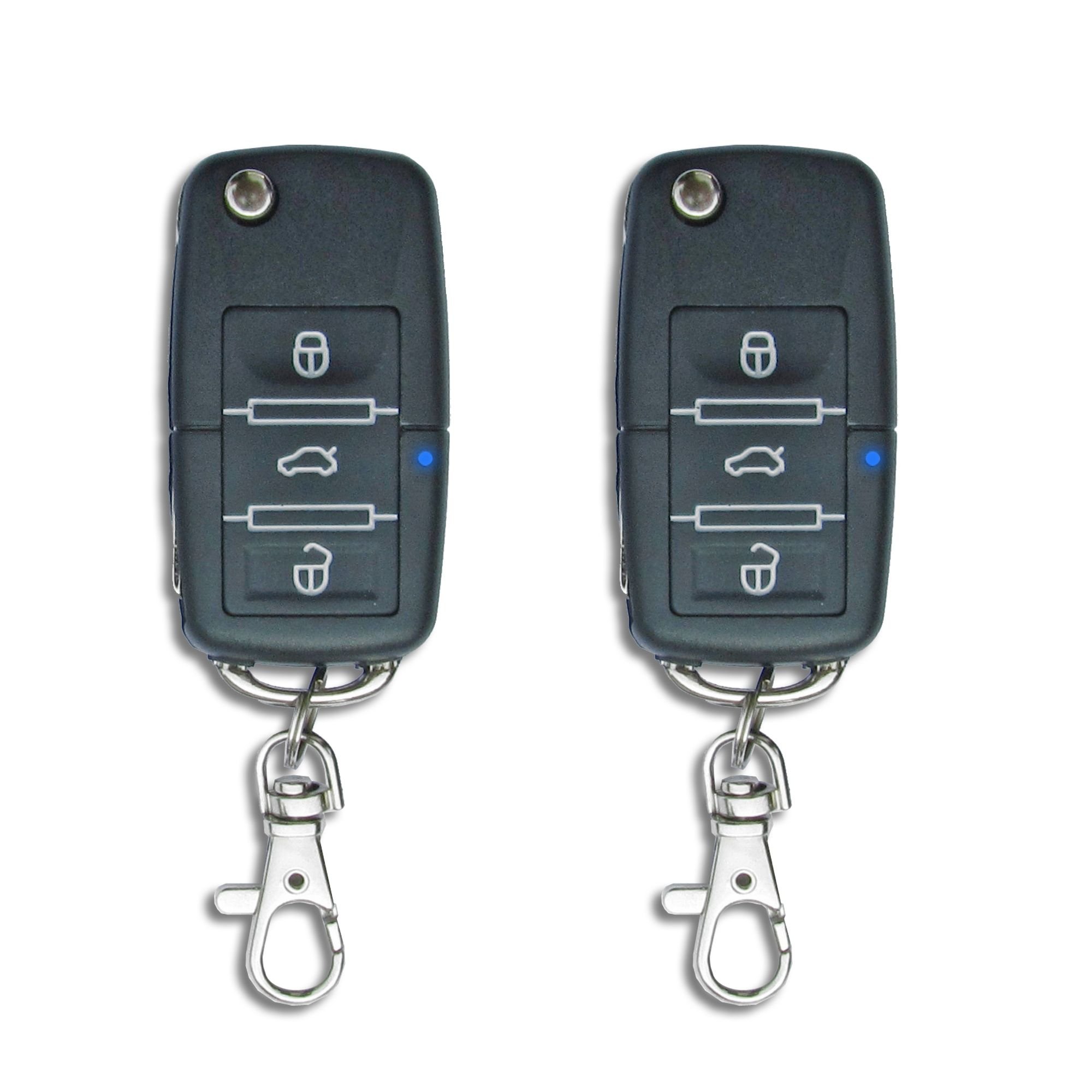 JOM Car Parts & Car Hifi GmbH 7105-3 Radio-télécommandes pour centralisation de verrouillage, KeylessOpen-S, conviennent à VW Golf 3/ Cabrio 94-98, Golf 4 Cabrio, Passat 92-96, Polo 6N 95-01, Vento, avec clé pliable