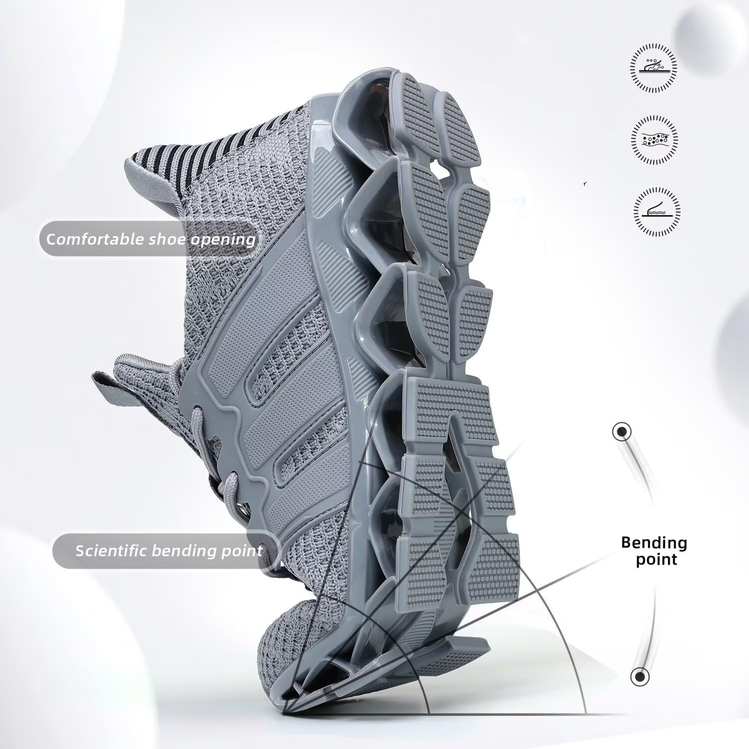 Men's Breathable Walking Shoes Non Slip Casual Sport Tennis Running Shoes Athletic Gym Blade Fashion Sneakers - Image 5