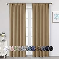 Vista 41 de Cortinas opacas para dormitorio, sala de estar, juego de 2 paneles de 54 pulgadas de largo, cortinas de oscurecimiento de habitación con aislamiento