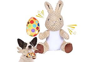 Easter Squeaker Dog Toy (Pack of 2) - Rabbit & Eggs Delight!