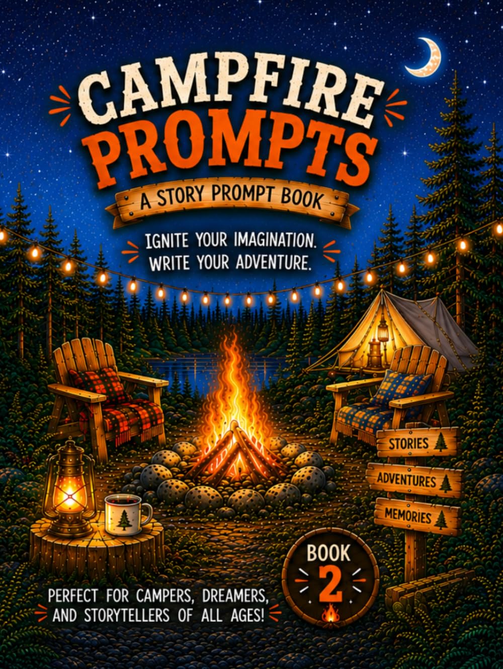 Campfire Prompts: 30 Campfire Story Starters and Creative Writing Adventures for Kids (Creative Story Prompt Adventures)