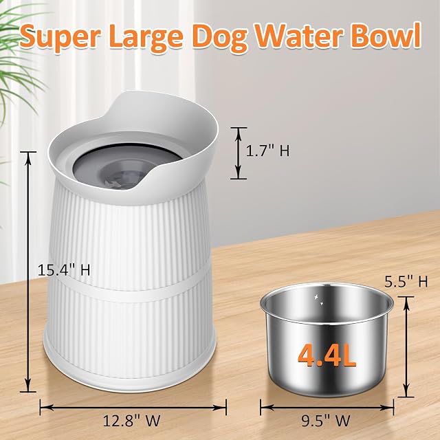 Foto 2 de 8 de Cuencos de agua elevados para perros de 15.4 pulgadas de alto