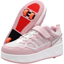 Roller Skate Shoes for Kids Boys and Girls, Detachable 4-Wheel Sneakers for Outdoor Play, Beginner Friendly