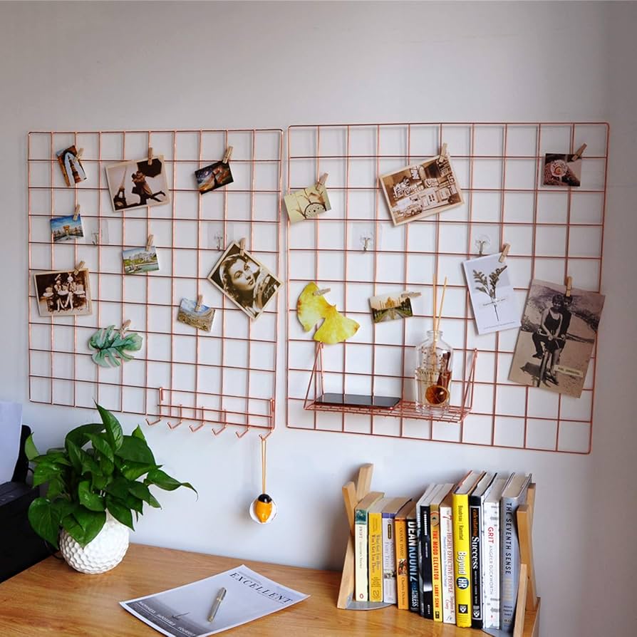 Amazon｜Yash メタルワイヤグリッドパネル ディスプレイ