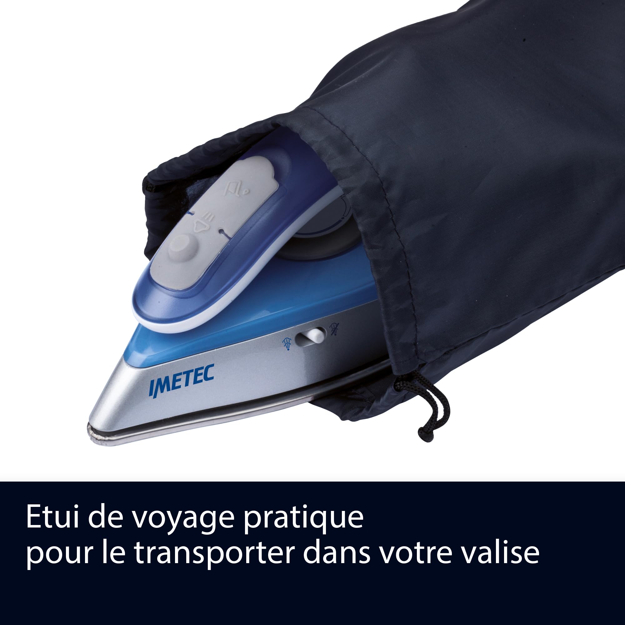 Pritech Fer à vapeur de voyage avec poignée pliable 1 000 W Bitension