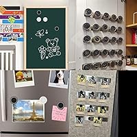 Vista 5 de Stainless Iron Magnetic Display Board - Frameless Metal Magnet Boards with 20 Pcs Magnet Memo Strips for Office, Home, School