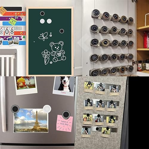 Miniatura 5 de Stainless Iron Magnetic Display Board - Frameless Metal Magnet Boards with 20 Pcs Magnet Memo Strips for Office, Home, School