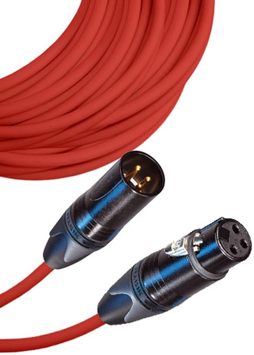 Male to Female XLR Cable with Neutrik NC3 Connectors and Premium 20ga wire - 60: FT long: Grey