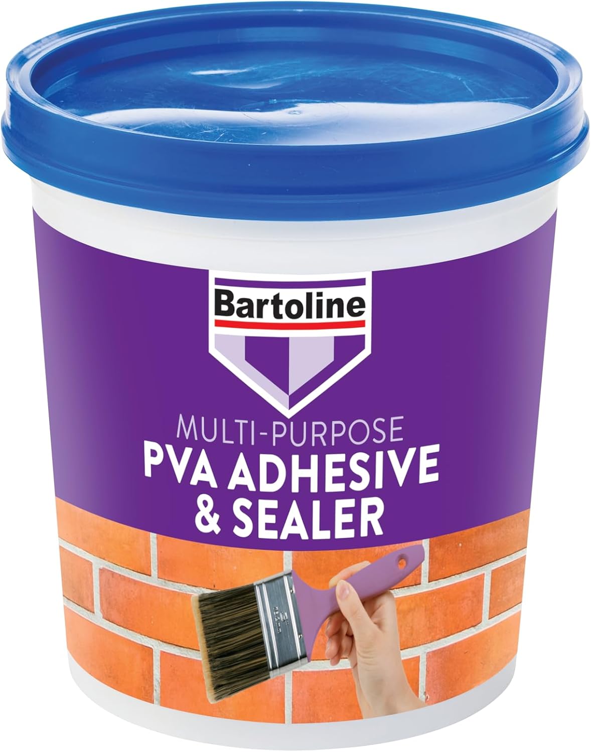 Bartoline PVA Glue Adhesive & Sealer 1 l - Multi-Purpose Primer, Adhesive, and Sealer for Concrete, Wood, Tiles, Fabric, and More, Dust-Proofing, Bonding & Sealing
