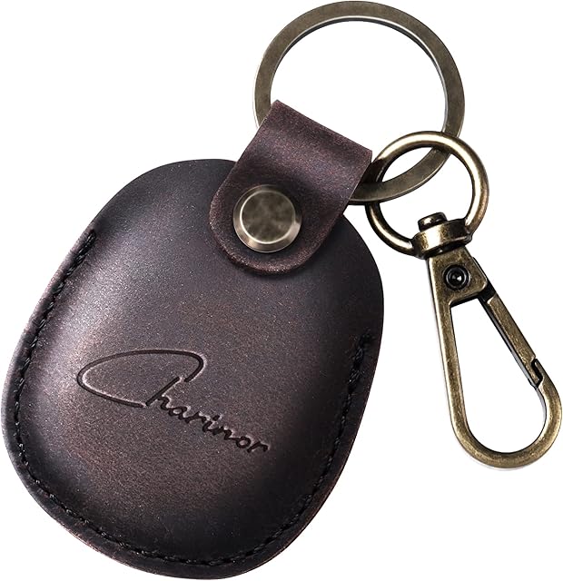 AirTag etui z breloczkiem do kluczy z prawdziwej skóry, zawieszka Airtag, ukryte etui do Apple Air Tag