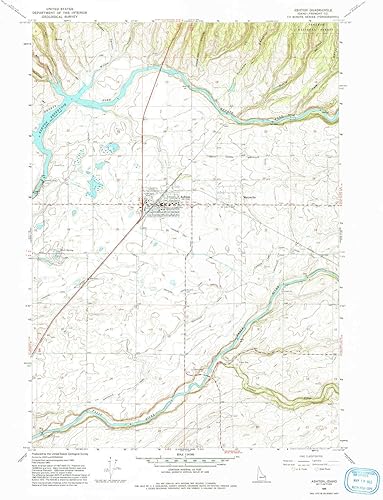 Ashton ID mapa topo, escala 124000, 7.5 X 7.5 Minuto, Histórico, 1965, Actualizado en 1993, 26.8 x 22 in