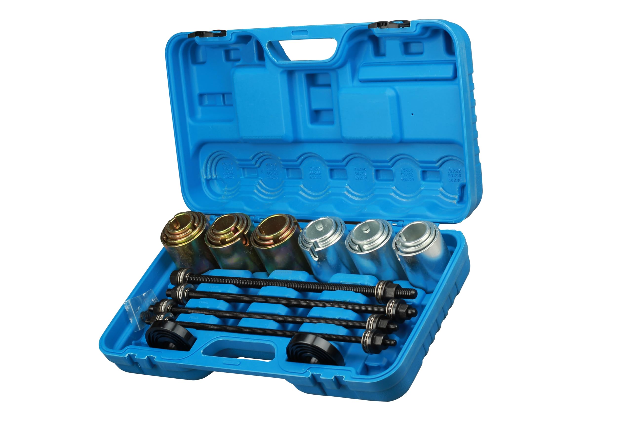 FreeTec 26 piezas extractor de rodamientos de rueda Juego de herramientas Silentlager Extractor de cubo de rueda Silentlager herramienta para el desmontaje e instalación de casquillos, rodamientos y