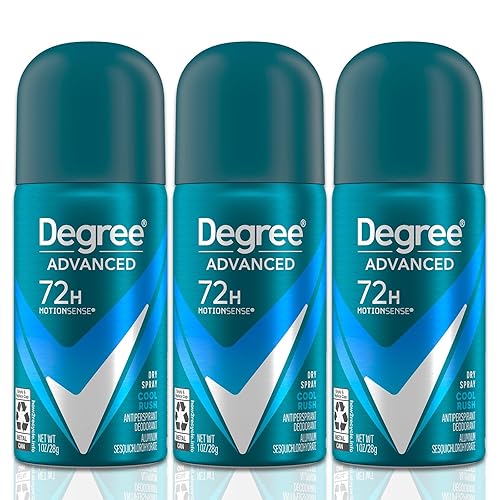 Miniatura 2 de Degree MotionSense - Desodorante antitranspirante para hombres, tamaño de viaje, 1.0 onzas, paquete de 3 unidades de desodorante antitranspirante en