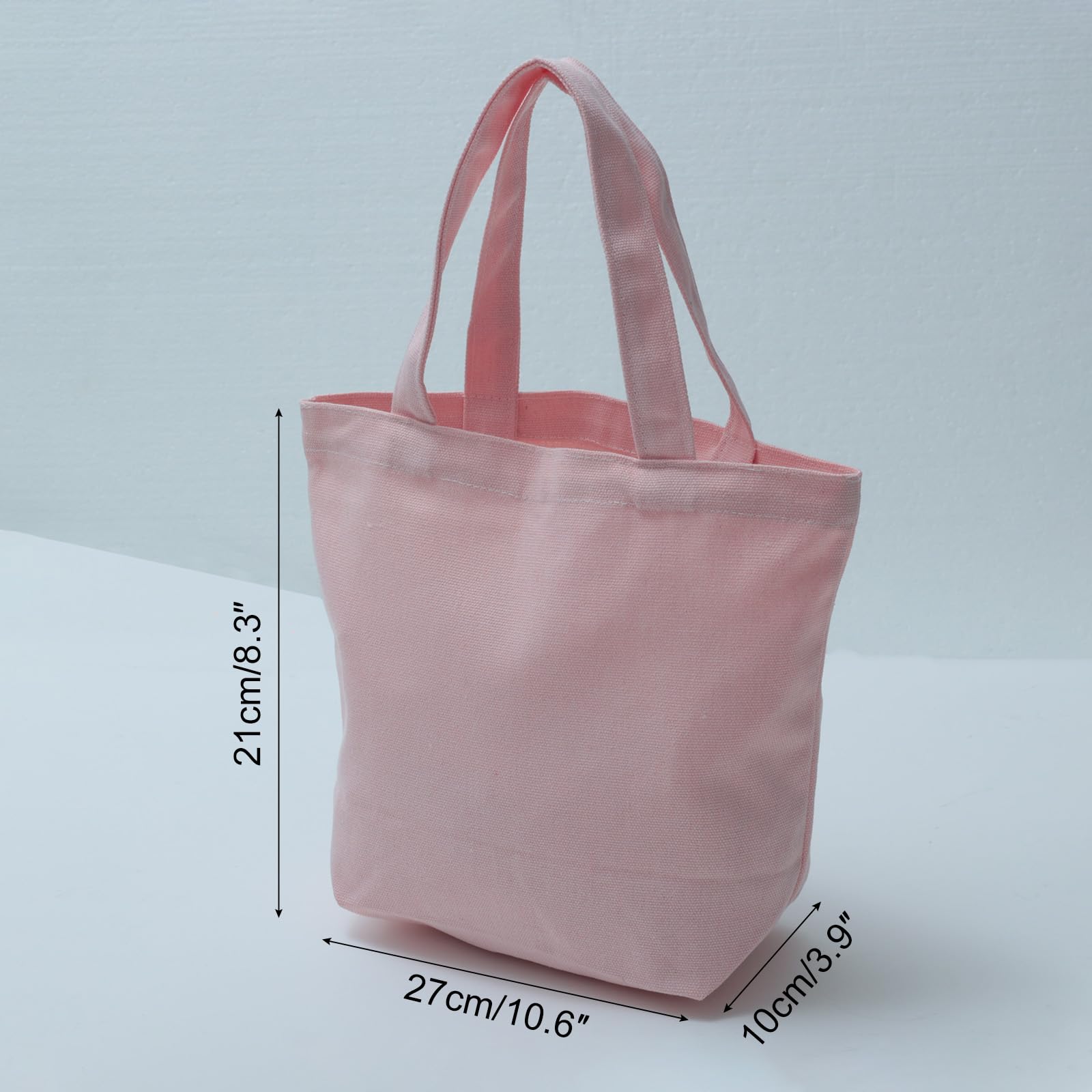 PATIKIL Canvas Tote Bag for Women Small Canvas Bag with Handles Bulk Cotton Sturdy Reusable Mini Lunch Tote Bag Washable DIY for Personalized Crafts Vinyl Dye Gifts Lunch Bento - Image 2