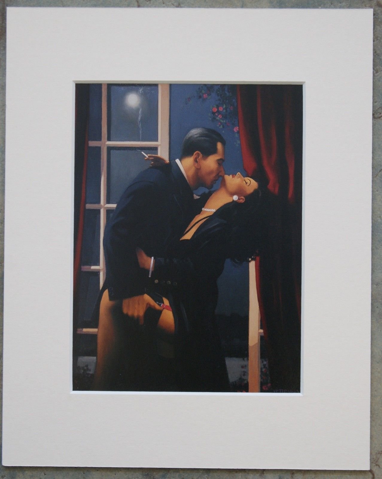 Night Geometry by Jack Vettriano Mounted Art Print Picture (10" x 8" - 25cm x 20cm) Unframed