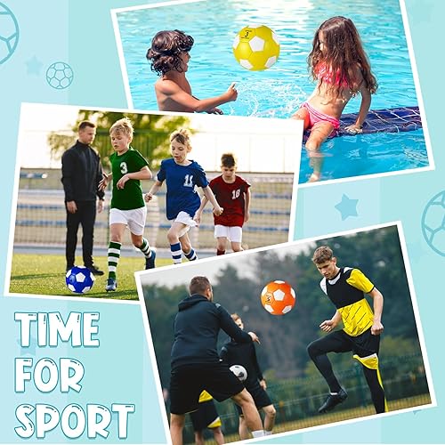 Miniatura 6 de 12 pelotas de fútbol con inflador, tamaño oficial 345, pelota de fútbol para niños y adultos, práctica de entrenamiento deportivo de regreso a clases