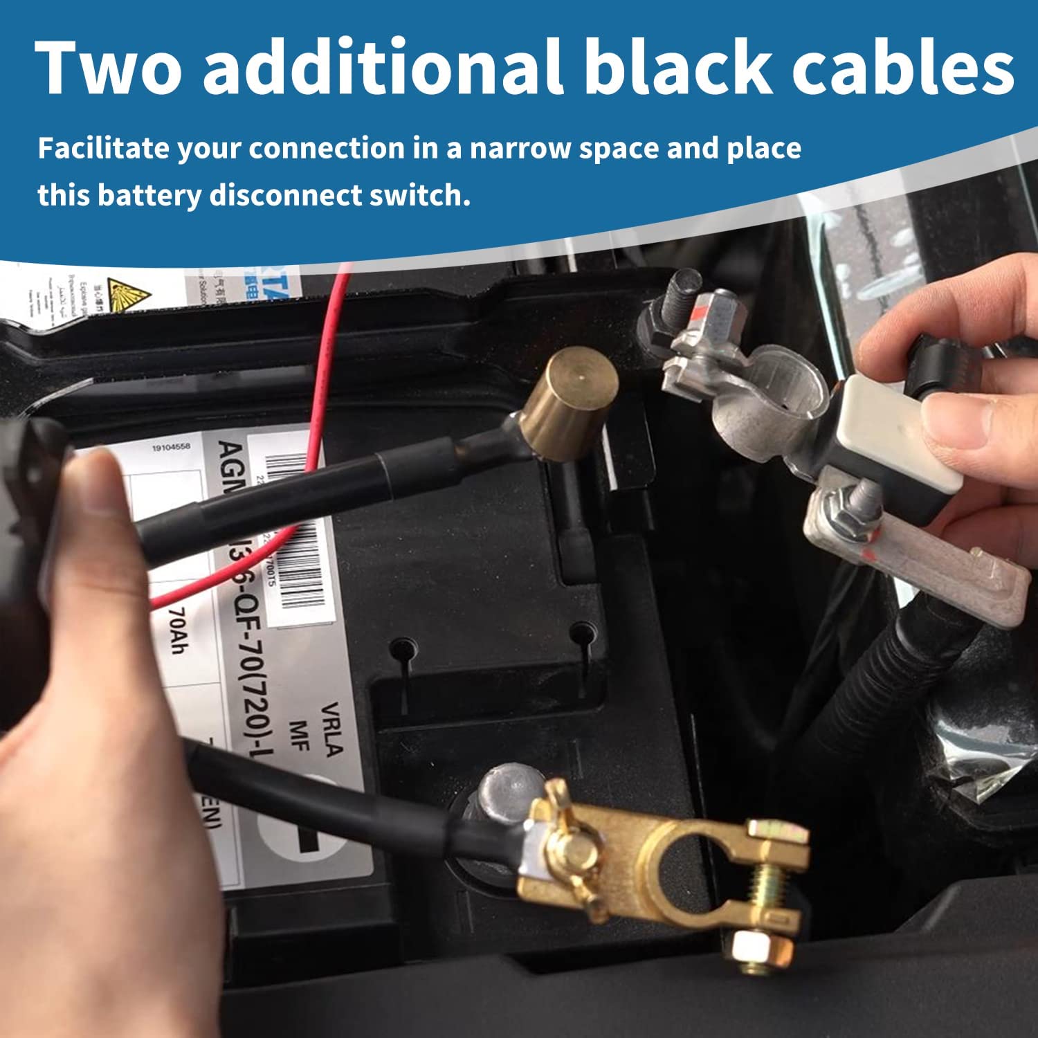 Remote Battery Kill Switch Kit, 250A DC 12V Top Post