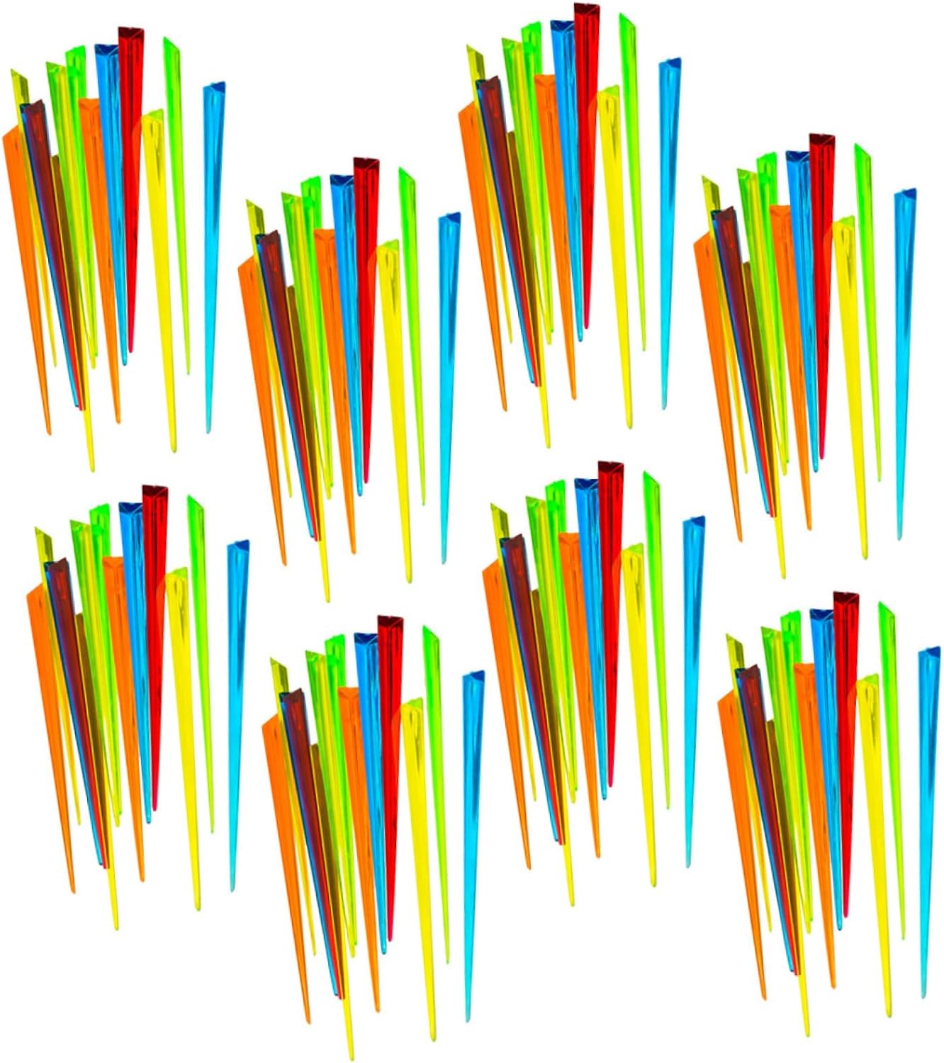Fruit Fork Set 500pcs Mini Plastic Dessert Forks for Appetizers Cocktail Picks and Fruit Tasting Colorful Kitchen Utensils for Party Supplies and Family Use Random Color