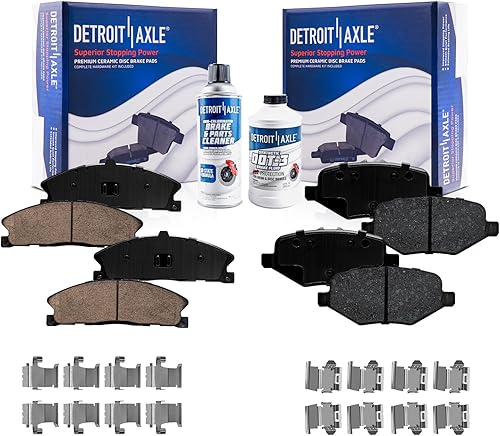 Miniatura 72 de Detroit Axle - Pastillas de freno para Chevy Trailblazer GMC Envoy Pastillas de freno de cerámica w/Hardware Buick Rainier Isuzu Ascender Olds