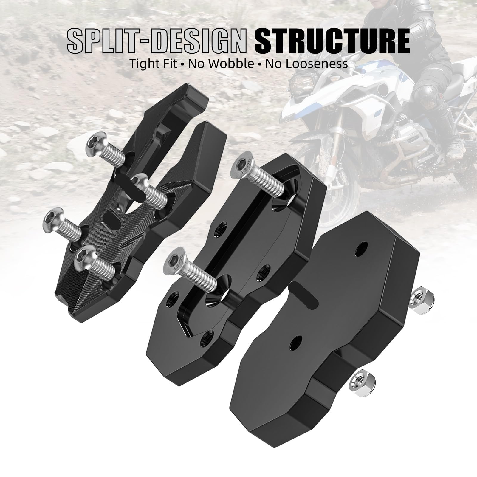 Estriberas Moto para Almohadilla de ampliación para caballete lateral compatible con BMW R1300 GSA suspensión ajuste altura adaptable para GS 2024-2025