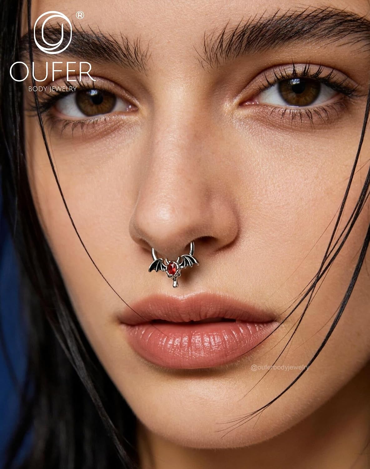 OUFER 16G Bat Devil Wing Septum Rings, Halloween Daith Piercing Jewelry