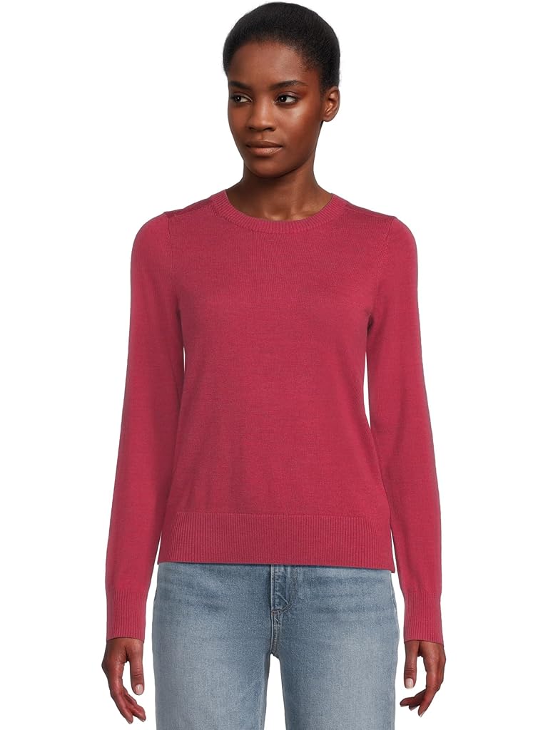 Pink L.L.Bean Essential Merino Wool Crewneck Sweater