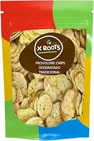 Provolone Chips Desidratado Tradicional 100gr Embalagem Abre e Fecha 100% Natural X-Roots