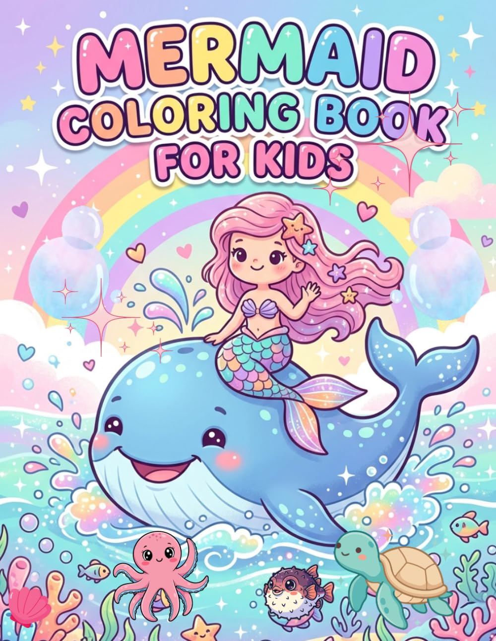 Mermaid Coloring Book for Kids: Bold & Easy Magical Mermaid Adventures for Ages 3–8