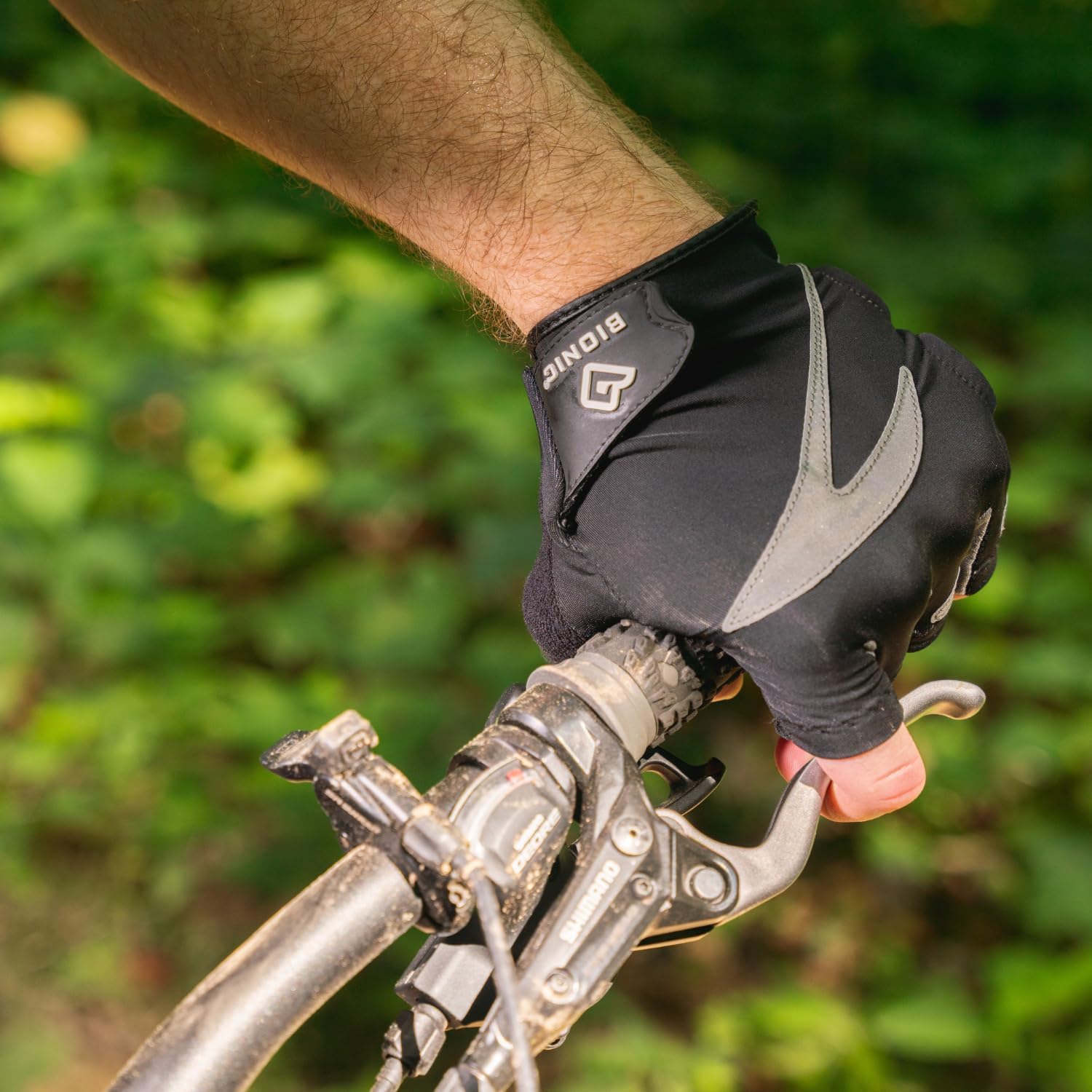 Men's Cycling Gloves Fingerless Black