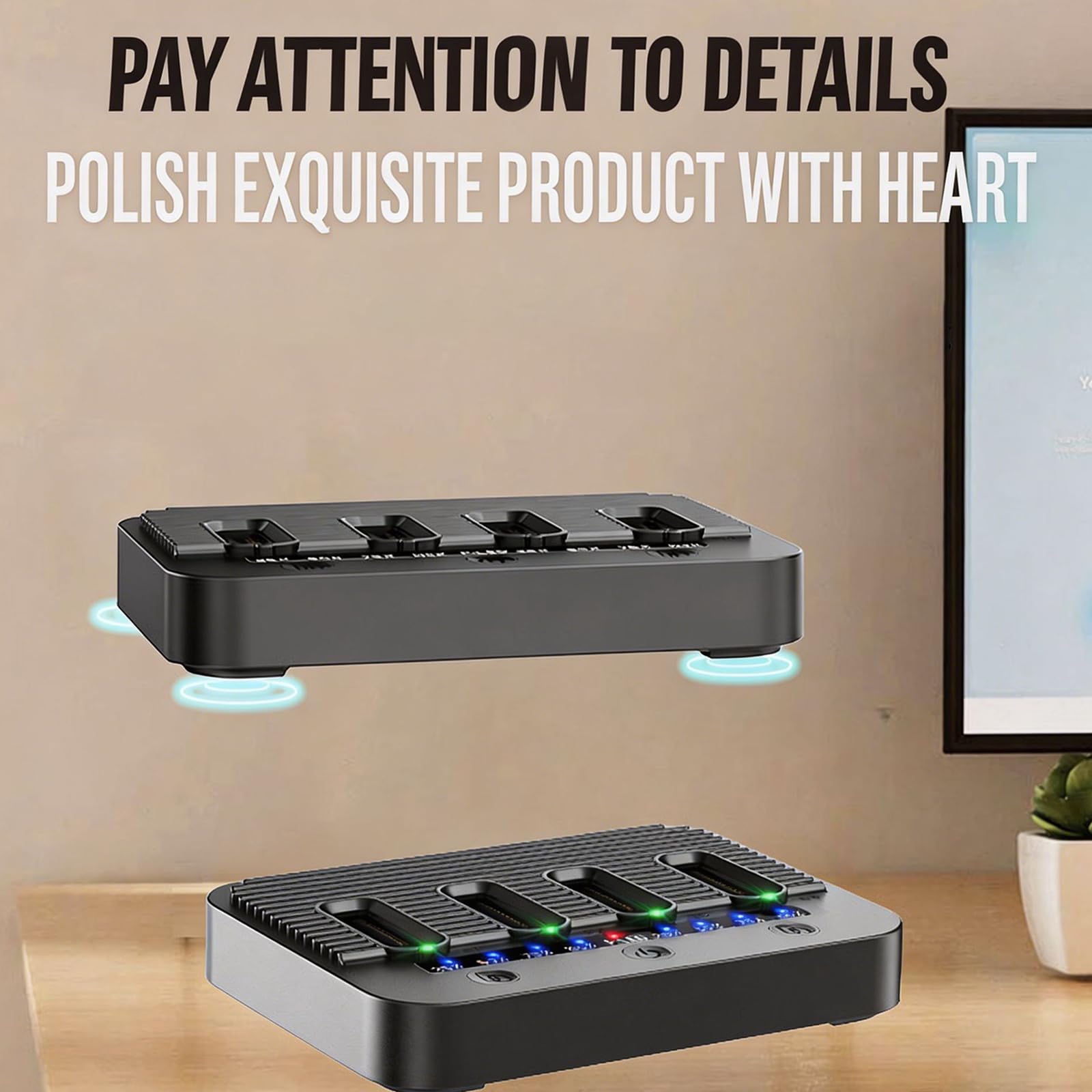 Docking station per unità ad alta velocità per 4 dischi simultaneamente in lettura e scrittura e capacità di 16 TB, ideale per backup dati Dock per disco rigido